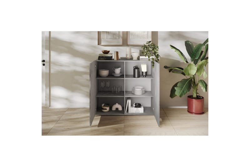 Hawell Högskåp 121 cm - Grå - Förvaring - Förvaringsmöbler - Byrå