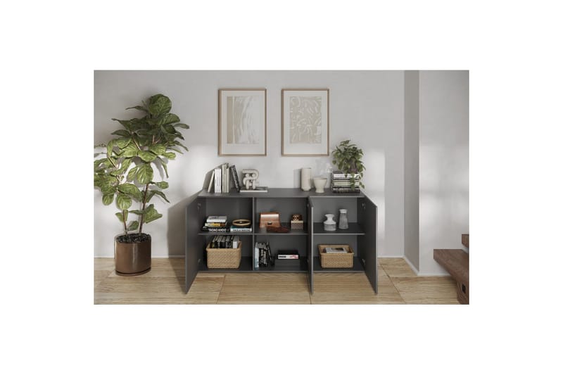 Hawell Skänk 181 cm - Mörkgrå - Förvaring - Förvaringsmöbler - Skänkar & sideboards