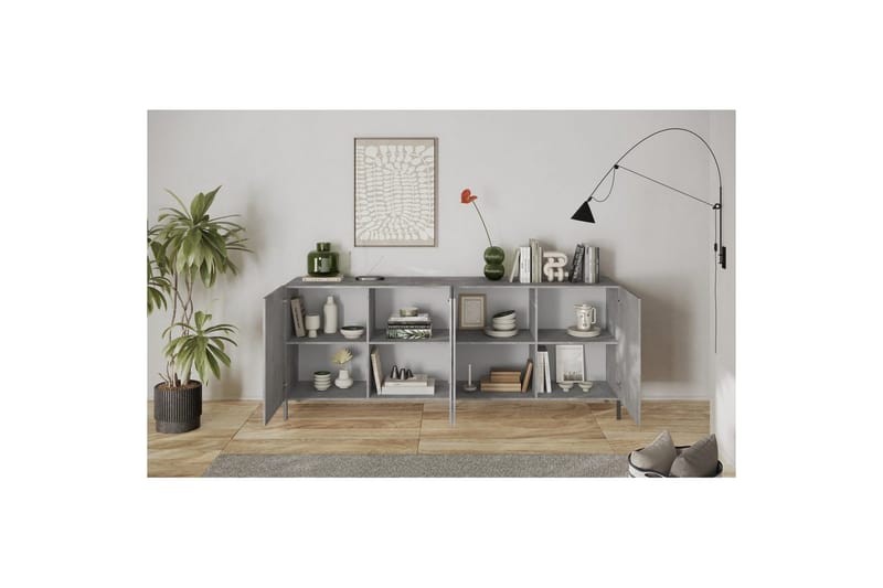 Hawell Skänk 241 cm - Grå - Förvaring - Förvaringsmöbler - Skänkar & sideboards