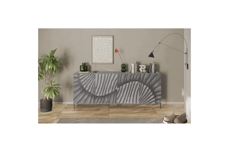 Hawell Skänk 241 cm - Grå - Förvaring - Förvaringsmöbler - Skänkar & sideboards