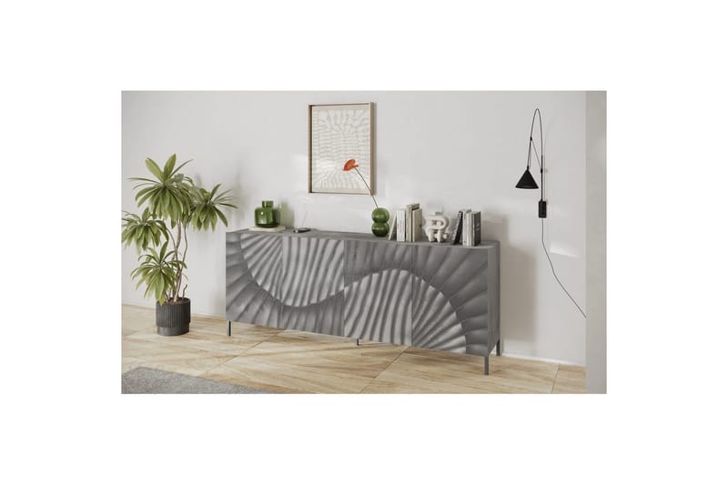 Hawell Skänk 241 cm - Grå - Förvaring - Förvaringsmöbler - Skänkar & sideboards
