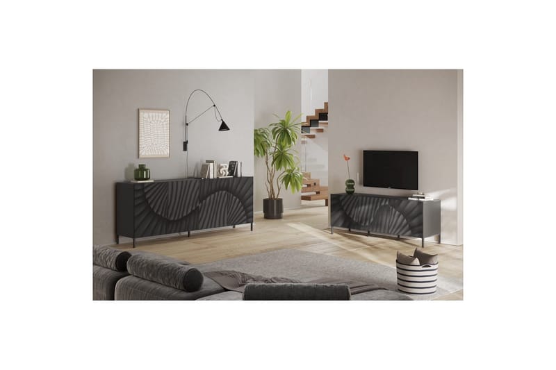 Hawell Skänk 241 cm - Mörkgrå - Förvaring - Förvaringsmöbler - Skänkar & sideboards