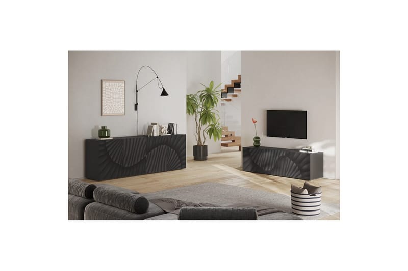 Hawell Skänk 241 cm - Mörkgrå - Förvaring - Förvaringsmöbler - Skänkar & sideboards