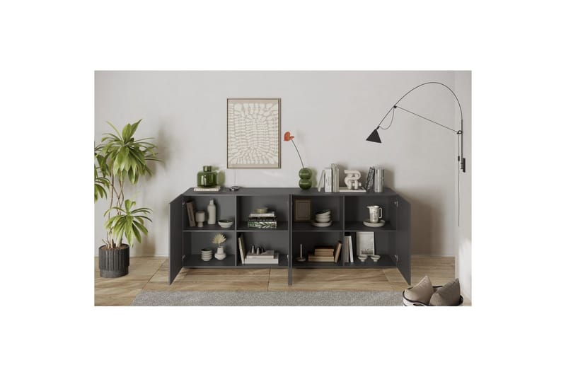 Hawell Skänk 241 cm - Mörkgrå - Förvaring - Förvaringsmöbler - Skänkar & sideboards