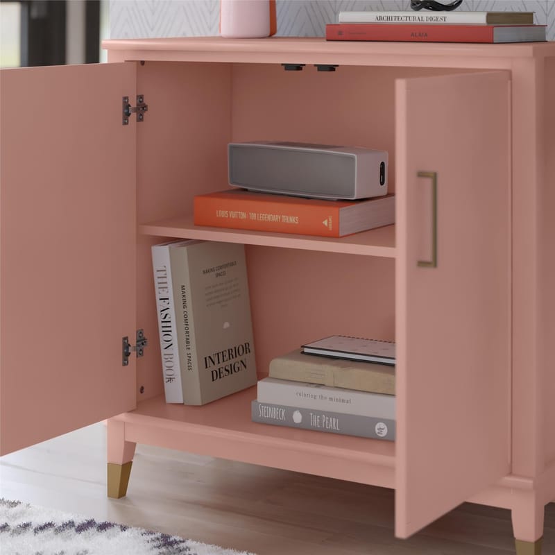 Högskåp Westerleigh Blekt Rosa - Blekt Rosa - Förvaring - Förvaringsmöbler - Byrå