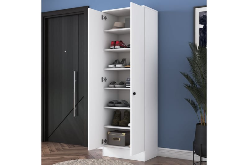 HOODA Highboard 59,8x182,8 cm Vit - Förvaring - Förvaringsmöbler - Byrå