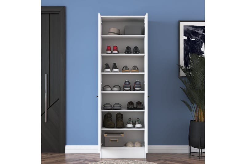 Hooda Highboard 59,8x182,8 cm Vit - Hanah Home - Förvaring - Förvaringsmöbler - Byrå