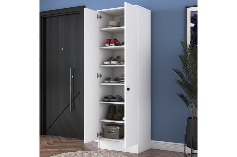 Hooda Highboard 59,8x182,8 cm Vit - Hanah Home - Förvaring - Förvaringsmöbler - Byrå