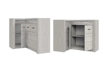 Indianapolis Skänk 131x42x104 cm - Beige/Grå/Vit - Förvaring - Förvaringsmöbler - Skänkar & sideboards