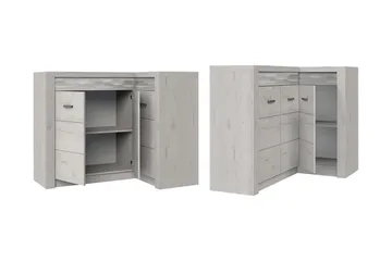 Indianapolis Skänk 131x42x104 cm - Grå/Vit - Förvaring - Förvaringsmöbler - Skänkar & sideboards