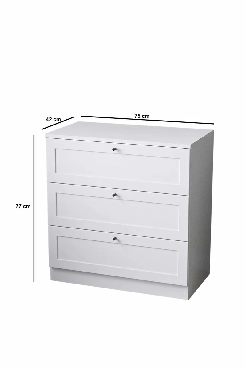 Interlaken Byrå 75 cm - Vit - Förvaring - Förvaringsmöbler - Byrå
