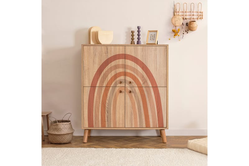 IRIS Highboard 95x111 cm Brun - Byrå