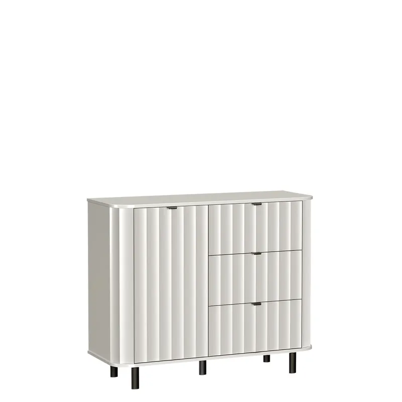 Joriel Skänk 111 cm, Vit|svart