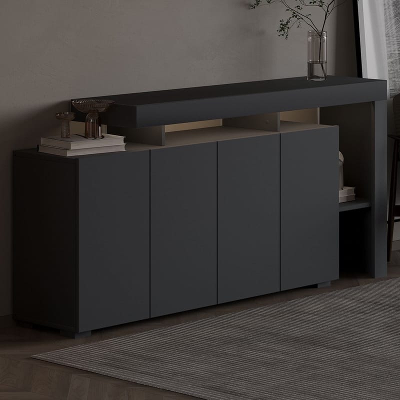 Jurukovo Konsolbord 170 cm - Antracit - Förvaring - Förvaringsmöbler - Skänkar & sideboards