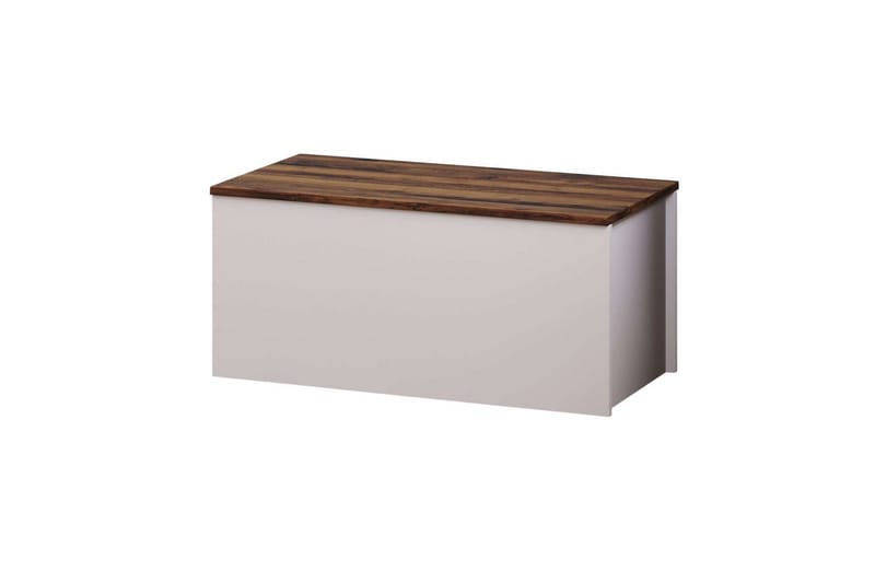 Kamiloba Hörnbyrå 90 cm - Vit/Valnöt - Förvaring - Förvaringsmöbler - Byrå