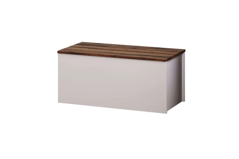 Kamiloba Hörnbyrå 90 cm, Vit/Valnöt