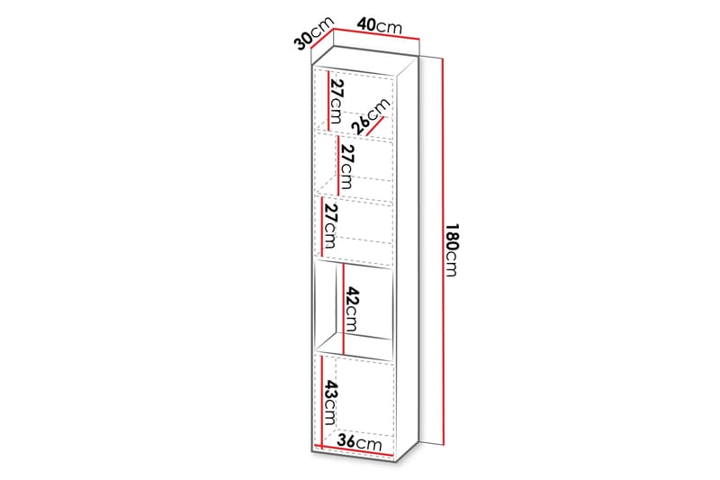 Kangana Highboard - Svart - Förvaring - Förvaringsmöbler - Byrå