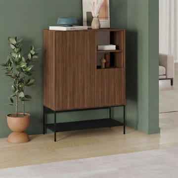 Kenvor Sideboard 90x125x40 cm - Milano Walnut, Wood Black, Black - Förvaring - Förvaringsmöbler - Skänkar & sideboards