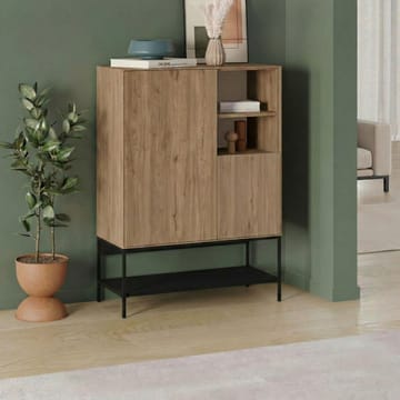Kenvor Sideboard 90x125x40 cm - naturlig ek trä svart svart - Förvaring - Förvaringsmöbler - Skänkar & sideboards