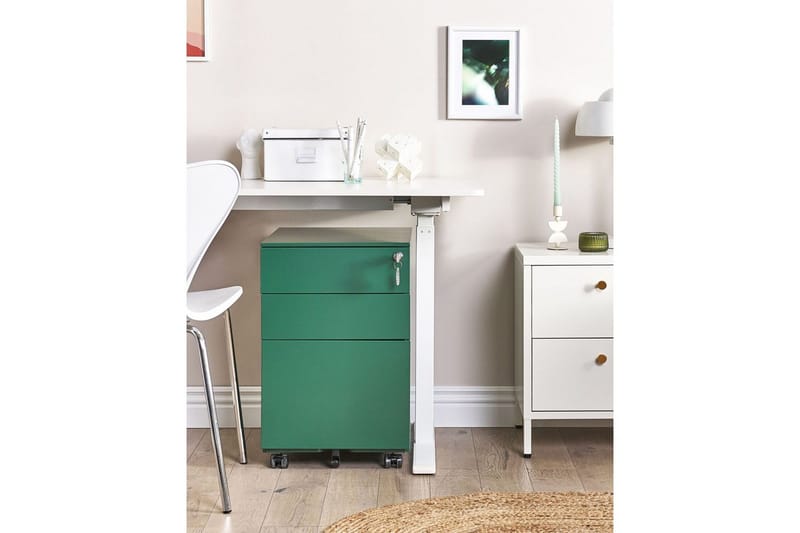 Kontorsskåp Cami Grön - Grön - Förvaring - Förvaringsmöbler - Byrå