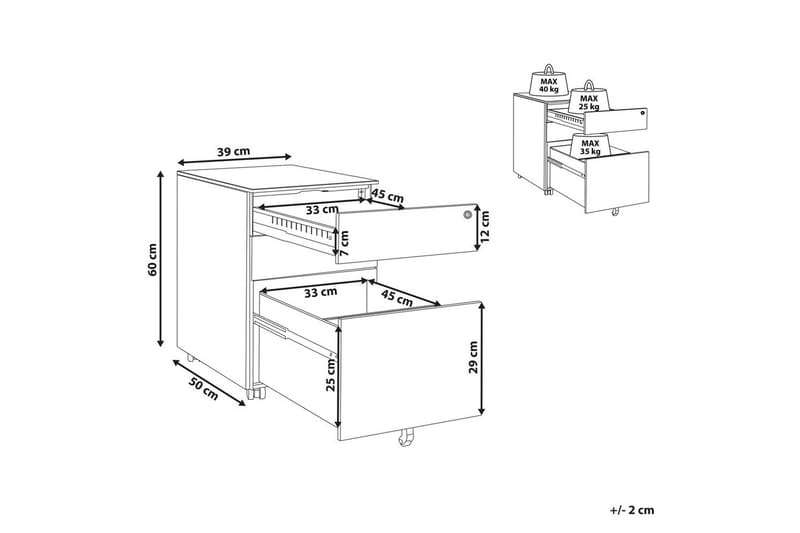 Kontorsskåp Cami Grön - Grön - Förvaring - Förvaringsmöbler - Byrå