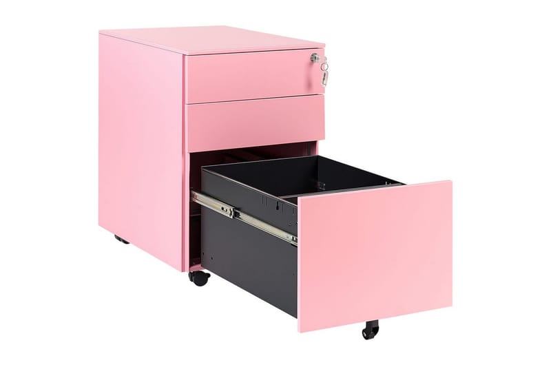 Kontorsskåp Cami Rosa - Rosa - Förvaring - Förvaringsmöbler - Byrå