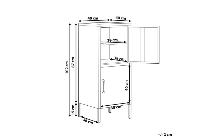 Kontorsskåp Huron Vit - Vit - Förvaring - Förvaringsmöbler - Byrå