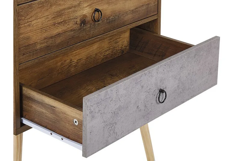 Abatley Byrå 60 cm - Mörkt Trä/Grå - Förvaring - Förvaringsmöbler - Byrå