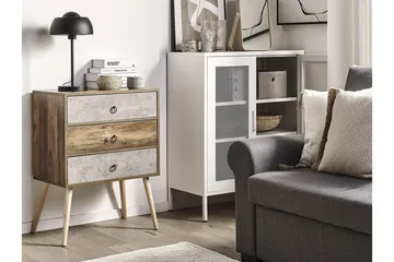 Abatley Byrå 60 cm - Mörkt Trä/Grå - Förvaring - Förvaringsmöbler - Byrå