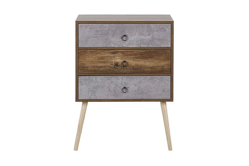 Abatley Byrå 60 cm - Mörkt Trä/Grå - Förvaring - Förvaringsmöbler - Byrå