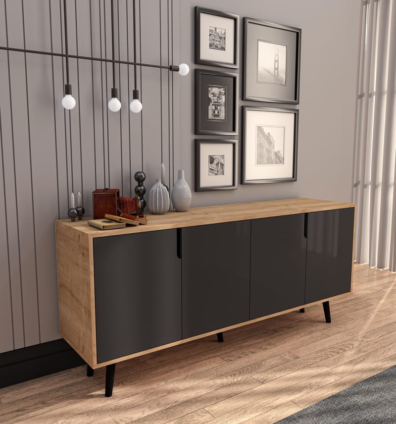 Latinara Konsolbord 180 cm - Sapphire Oak/Antracit - Förvaring - Förvaringsmöbler - Skänkar & sideboards