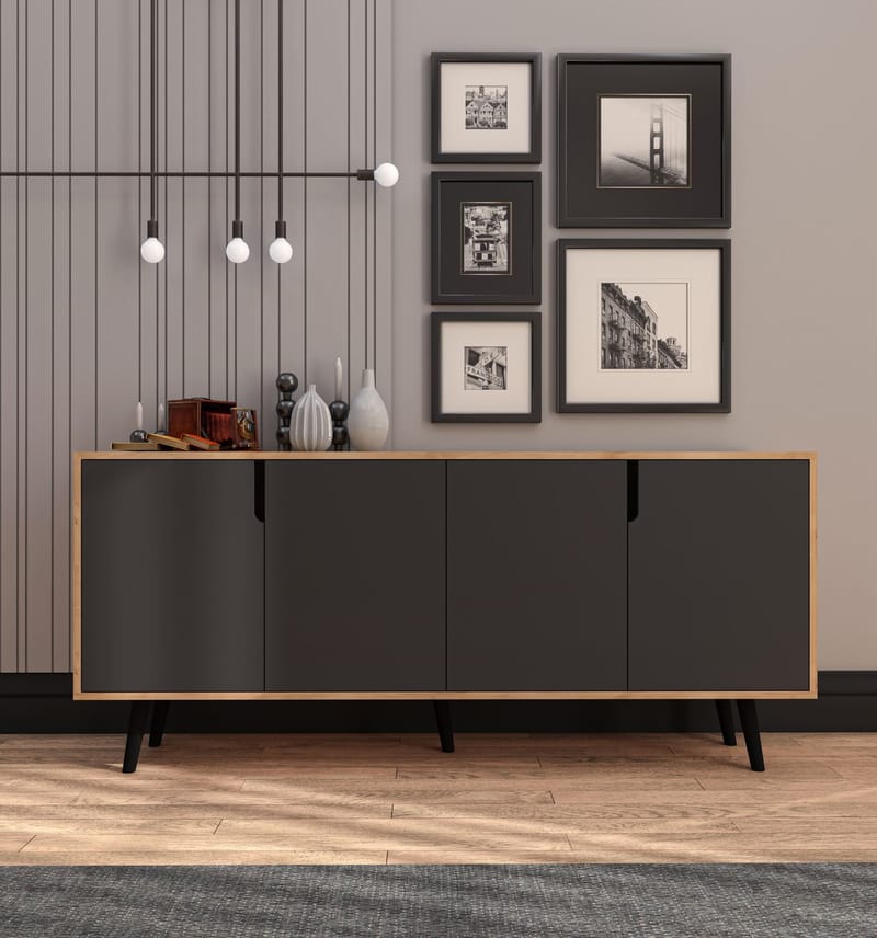 Latinara Konsolbord 180 cm - Sapphire Oak/Antracit - Förvaring - Förvaringsmöbler - Skänkar & sideboards