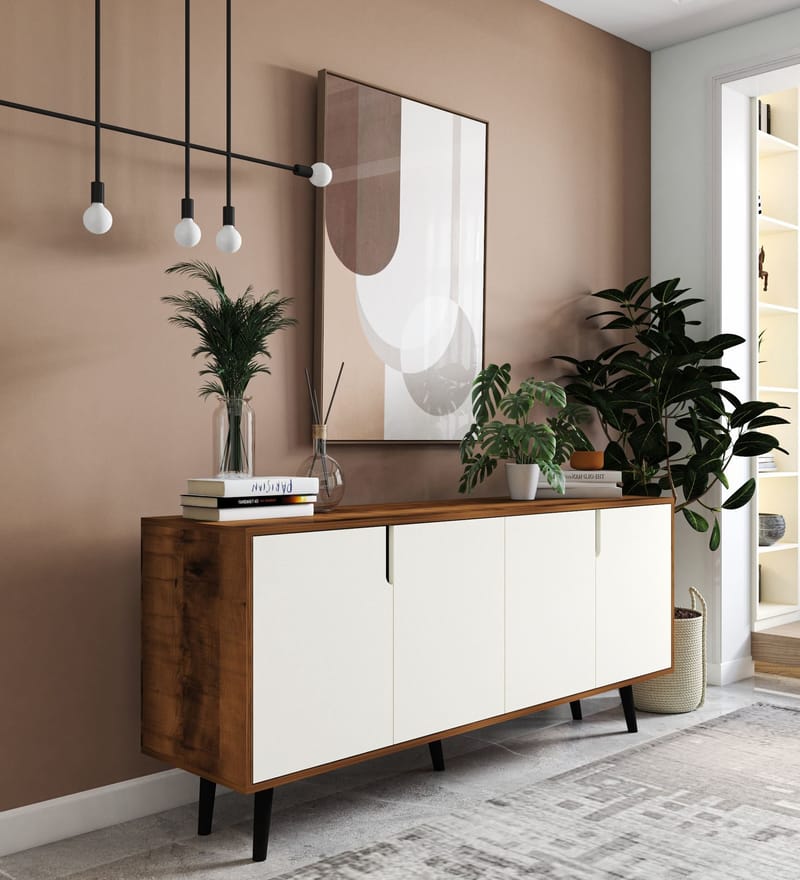 Latinara Konsolbord 180 cm - Valnöt och vit - Förvaring - Förvaringsmöbler - Skänkar & sideboards