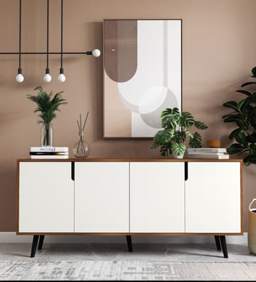 Latinara Konsolbord 180 cm - Valnöt och vit - Förvaring - Förvaringsmöbler - Skänkar & sideboards