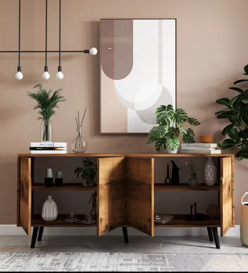 Latinara Konsolbord 180 cm - Valnöt - Förvaring - Förvaringsmöbler - Skänkar & sideboards