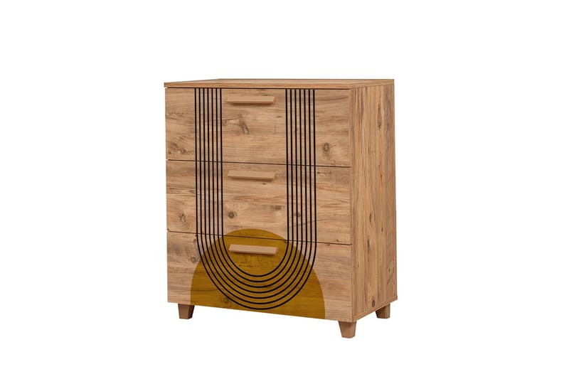 Leva Byrå 80x95 cm Brun - Hanah Home - Förvaring - Förvaringsmöbler - Byrå