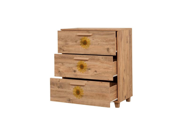 Leva Byrå 80x95 cm Brun - Hanah Home - Förvaring - Förvaringsmöbler - Byrå