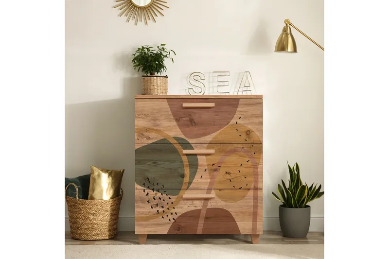Leva Byrå 80x95 cm Brun - Hanah Home - Förvaring - Förvaringsmöbler - Byrå