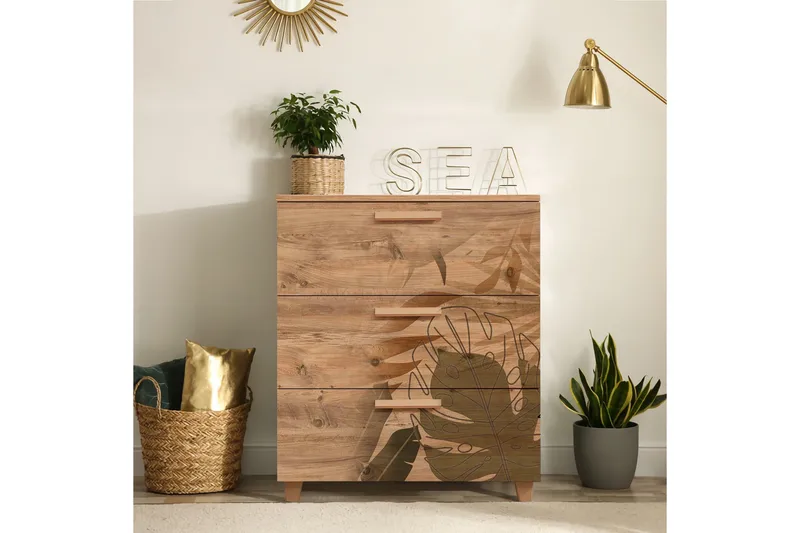 Leva Byrå 80x95 cm Brun - Hanah Home - Förvaring - Förvaringsmöbler - Byrå