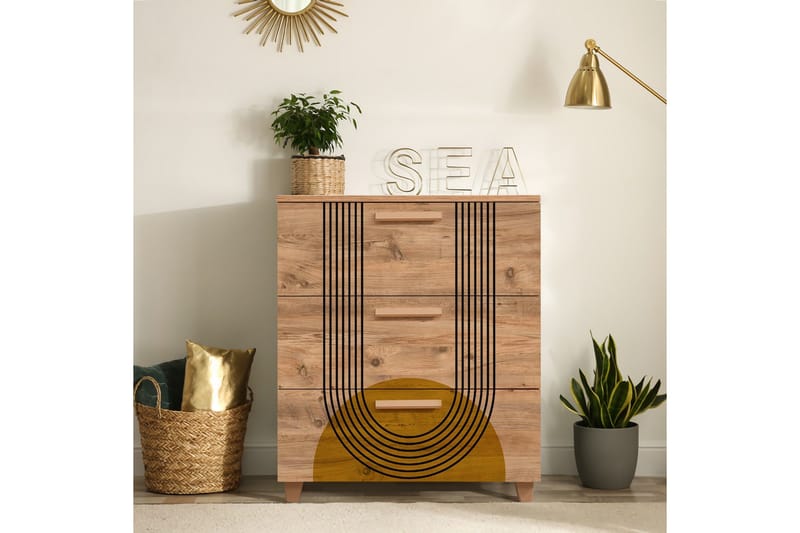Leva Byrå 80x95 cm Brun - Hanah Home - Förvaring - Förvaringsmöbler - Byrå