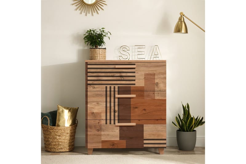 Leva Byrå 80x95 cm Brun - Hanah Home - Förvaring - Förvaringsmöbler - Byrå