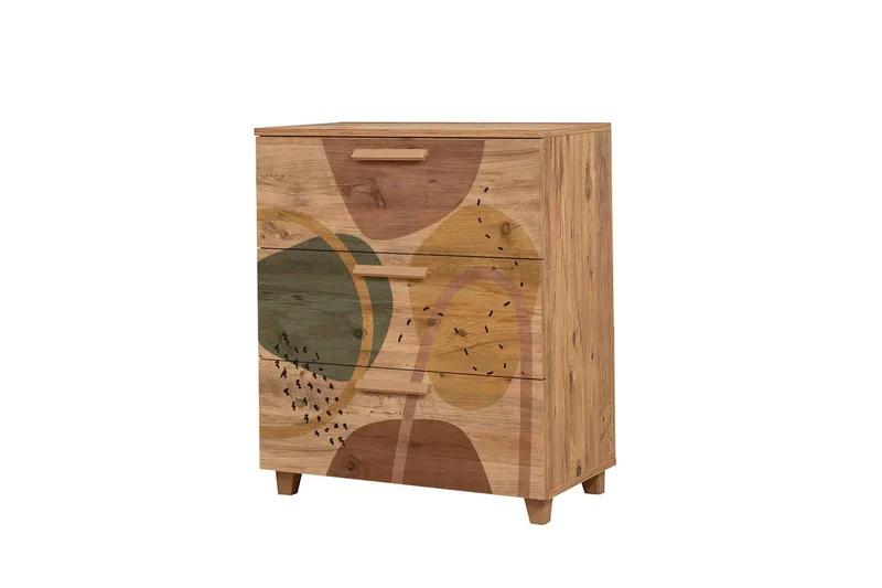 Leva Byrå 80x95 cm Brun - Hanah Home - Förvaring - Förvaringsmöbler - Byrå