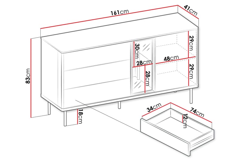 Levisa Byrå - Cashmere - Förvaring - Förvaringsmöbler - Byrå