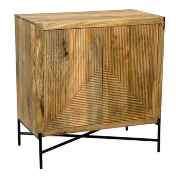 Livano Sideboard 91 cm 3D-mönster Industriell stil - varm ljusbrun och svart - Förvaring - Förvaringsmöbler - Skänkar & sideboards