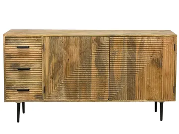 Livara Sideboard 160 cm Industriell stil - ljus naturbrun och svart - Förvaring - Förvaringsmöbler - Skänkar & sideboards