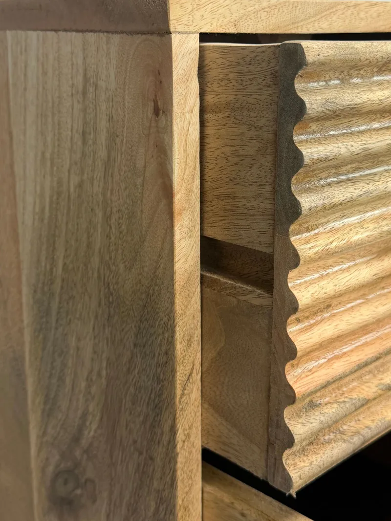 Livara Sideboard 160 cm Industriell stil - ljus naturbrun och svart - Förvaring - Förvaringsmöbler - Skänkar & sideboards