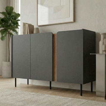Lomar Konsol 150x82,9x40,5 cm - Antracit/Naturlig ek svart - Förvaring - Förvaringsmöbler - Skänkar & sideboards