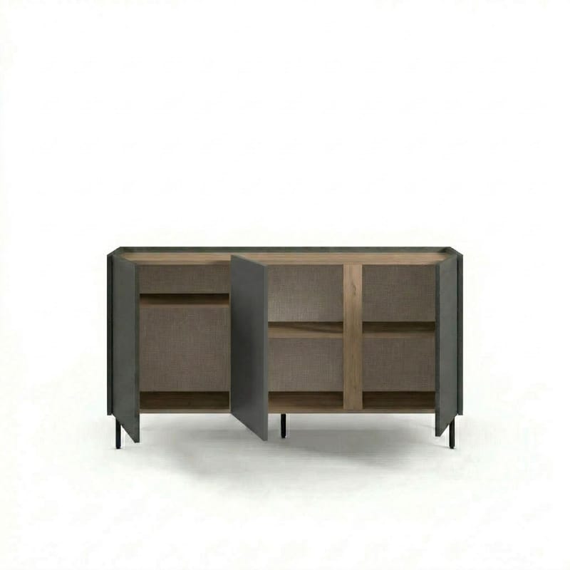 Lomar Konsol 150x82,9x40,5 cm - Antracit/Naturlig ek svart - Förvaring - Förvaringsmöbler - Skänkar & sideboards