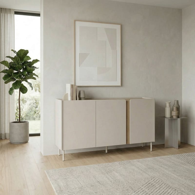 Lomar Konsol 150x82,9x40,5 cm - santsten naturlig ek - Förvaring - Förvaringsmöbler - Skänkar & sideboards