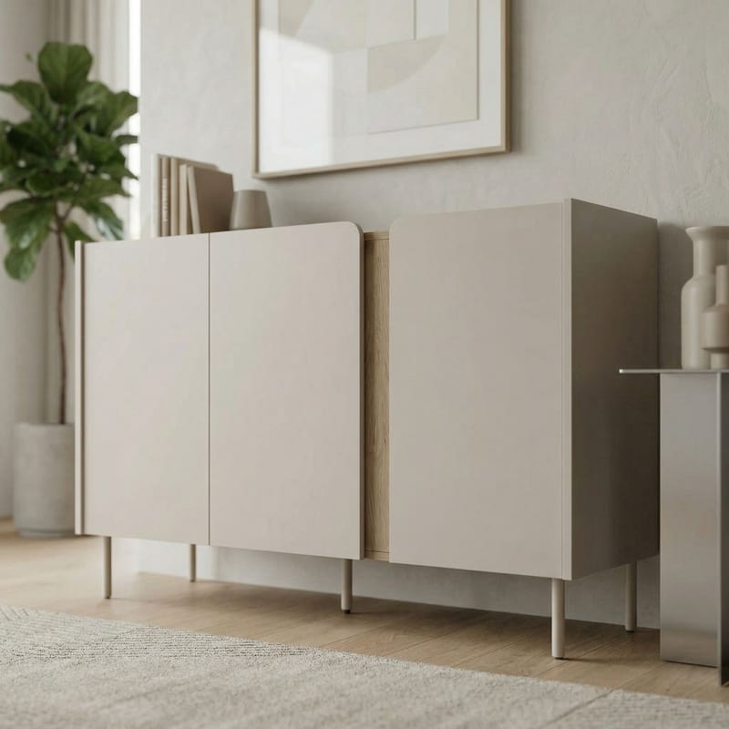 Lomar Konsol 150x82,9x40,5 cm - santsten naturlig ek - Förvaring - Förvaringsmöbler - Skänkar & sideboards